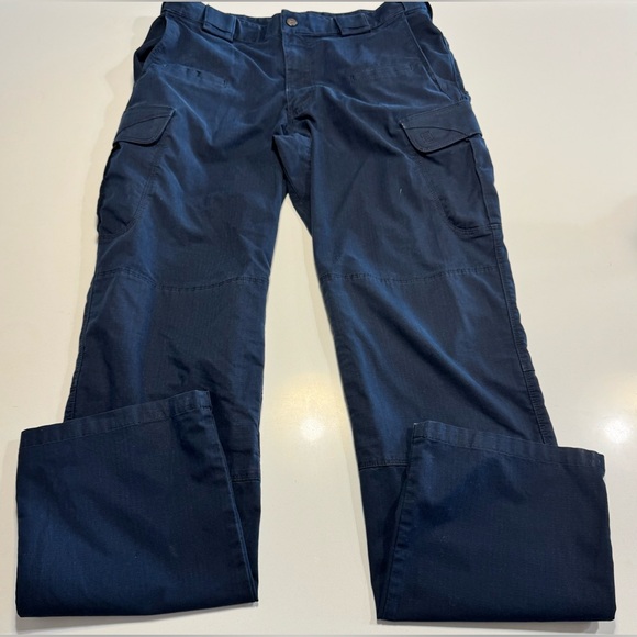 5.11 Tactical Other - 5.11 Tactical Men’s Pants Large 34/36 Blue Cargo Ripstop Reinforced Knee Butt